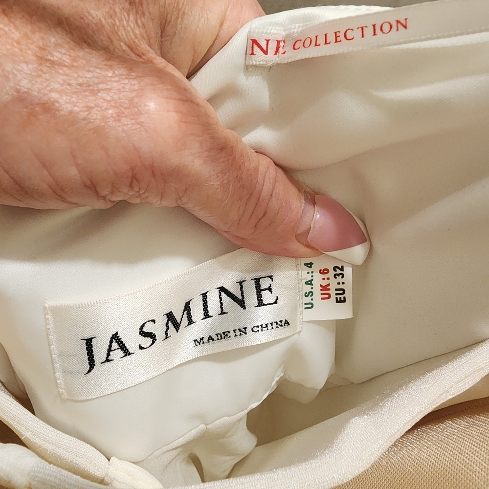 New Jasmine  Bridal collection Strapless Dress, F274, Size 4, Street Size 2 - Picture 5 of 9